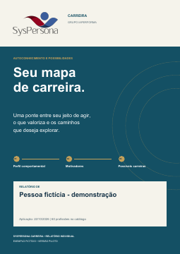 Capa do exemplo de relatório SysPersona Carreira